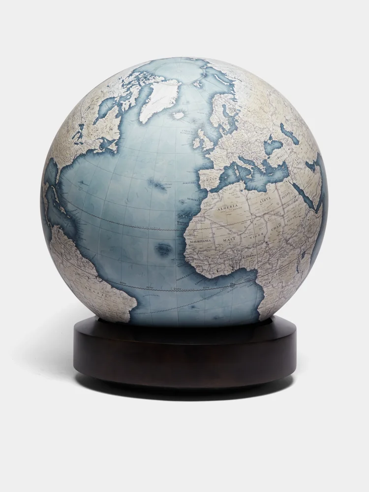 Bellerby & Co 50cm Albion globe in Prussian blue on a wooden base
