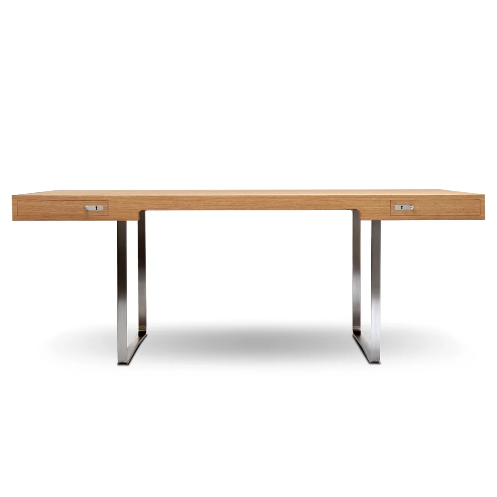 Carl Hansen and Son CH110 desk in oiled oak with steel legs