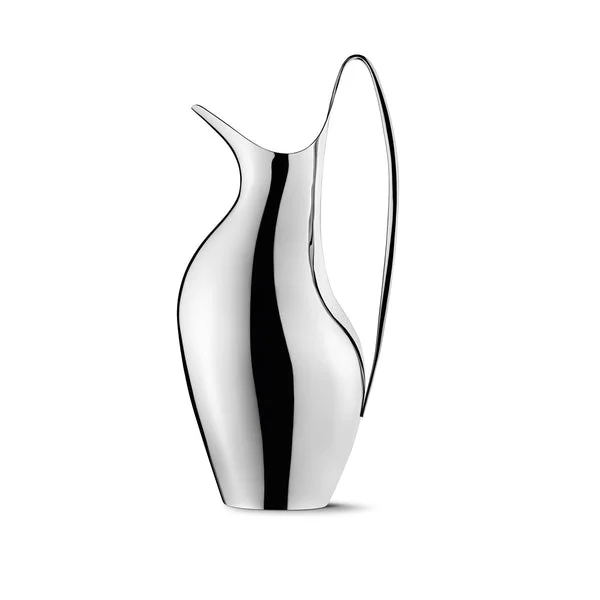 Georg Jensen Henning Koppel polished stainless steel pitcher with curved handle