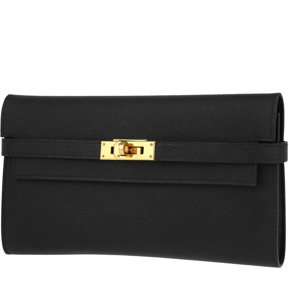 Hermès Kelly wallet in black Epsom leather