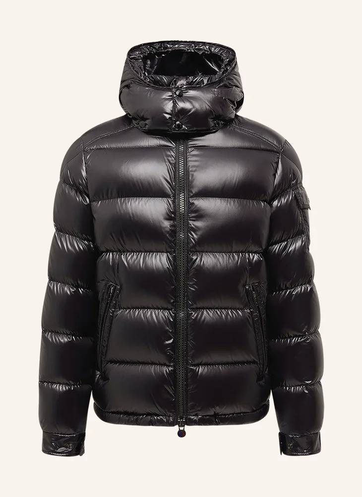 Black Moncler Maya glossy quilted down jacket