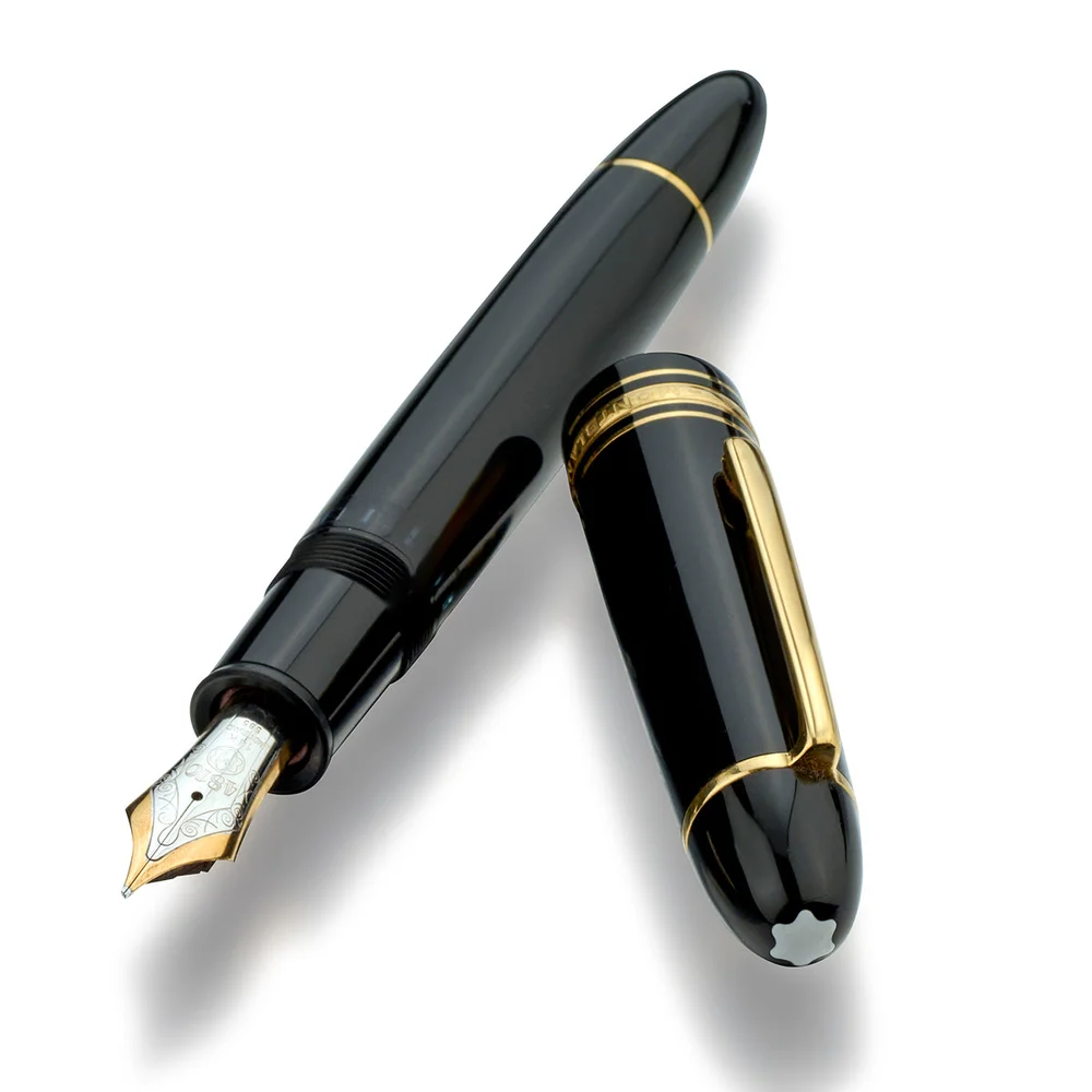 Montblanc Meisterstück 149 fountain pen, black with gold trim.