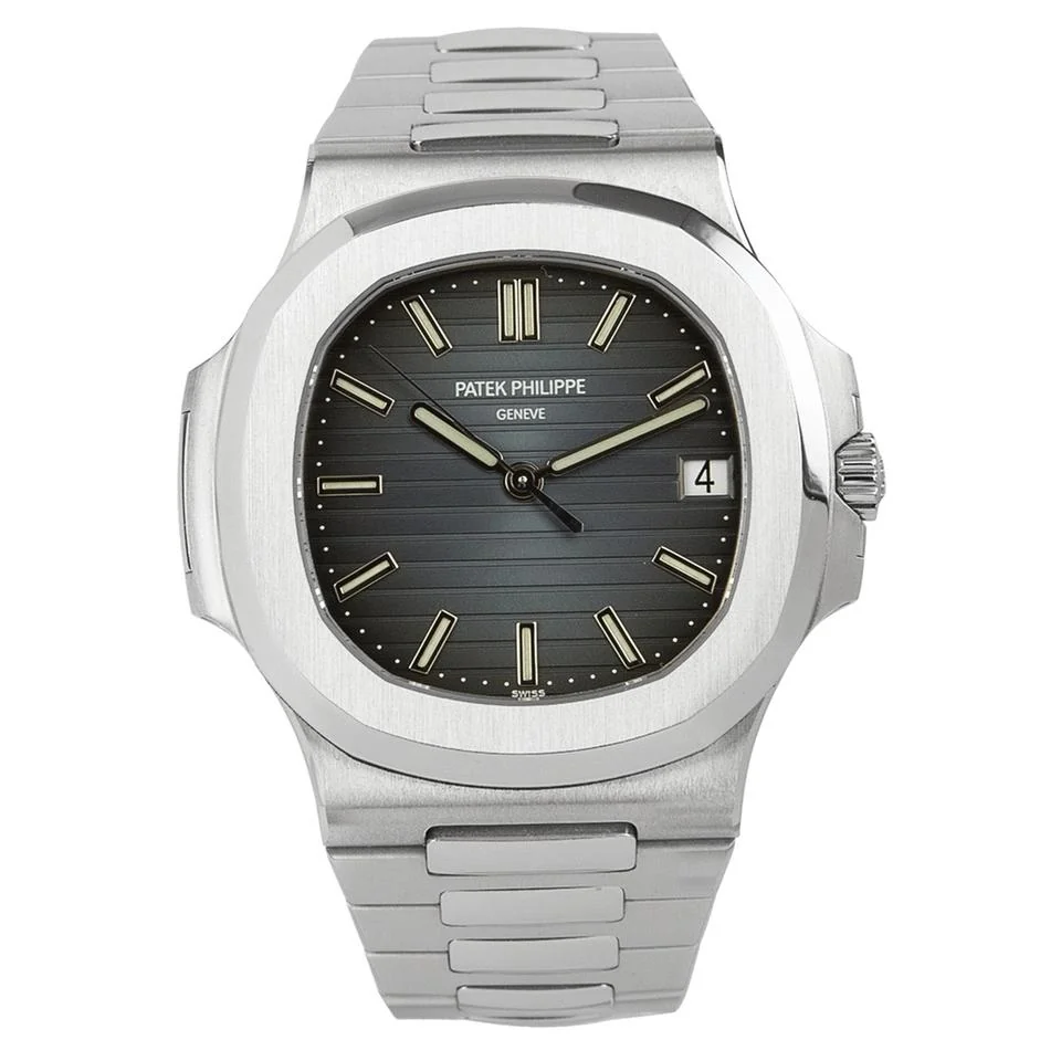 Patek Philippe Nautilus 5711/1A with dark dial and stainless steel bracelet