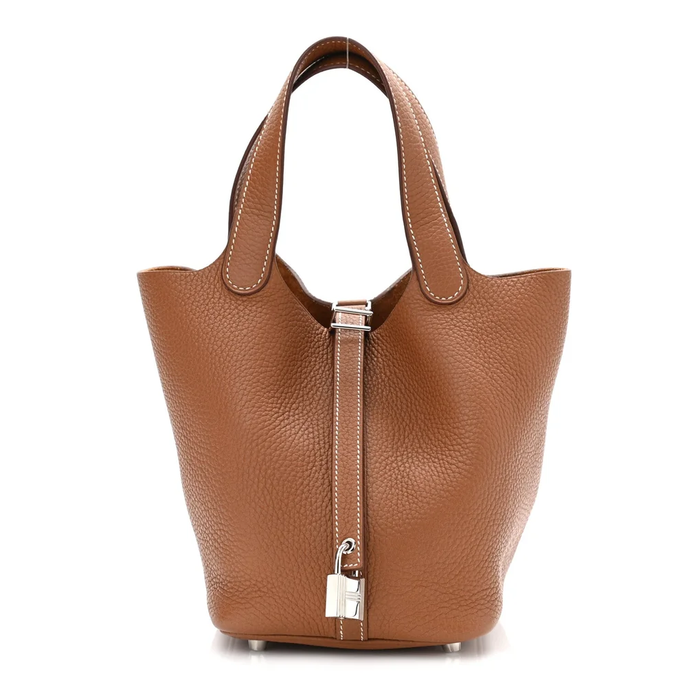 Hermès Picotin Lock 18 bag in gold Taurillon Clemence leather
