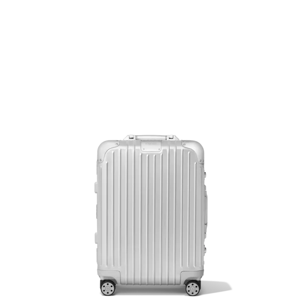 Silver Rimowa Original Cabin aluminium suitcase