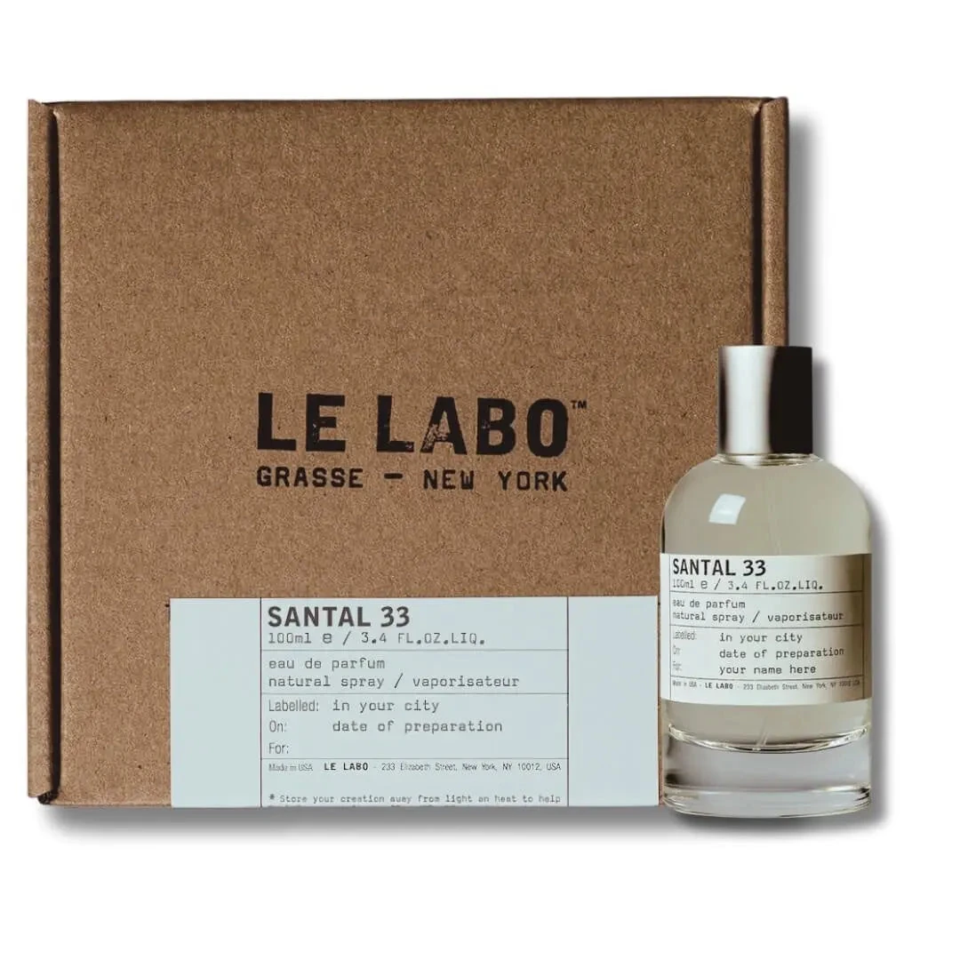 Le Labo Santal 33 Eau de Parfum, 100 ml / 3.4 fl oz, bottle with retail box