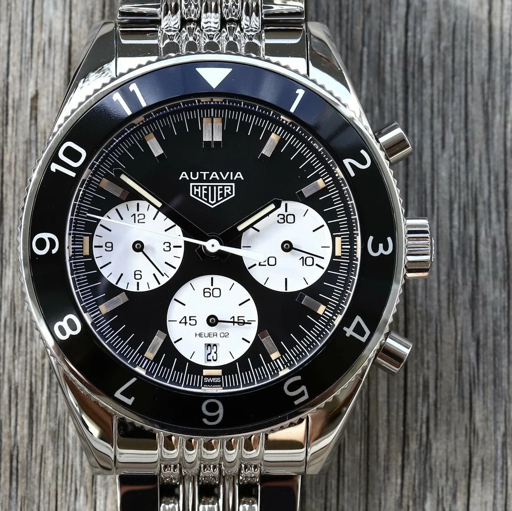 TAG Heuer Autavia Heritage chronograph on steel bracelet
