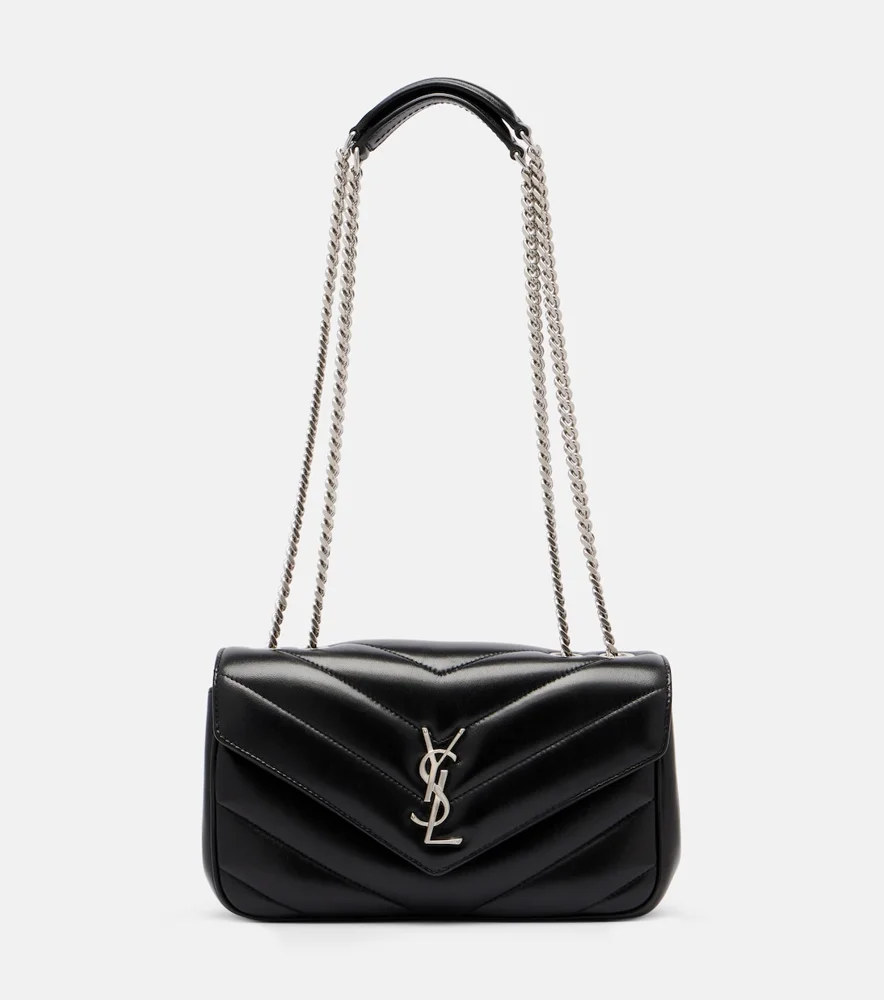 Small black Saint Laurent Loulou quilted leather shoulder bag